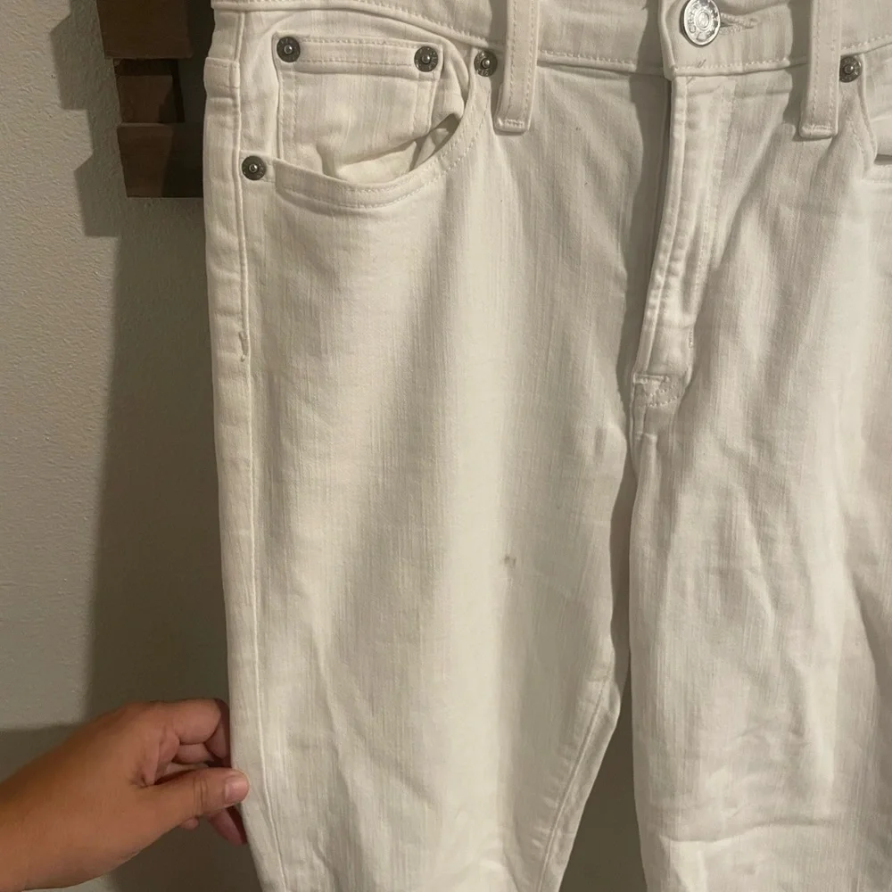 J. Crew White High Rise Crop‎ Jeans Size 28